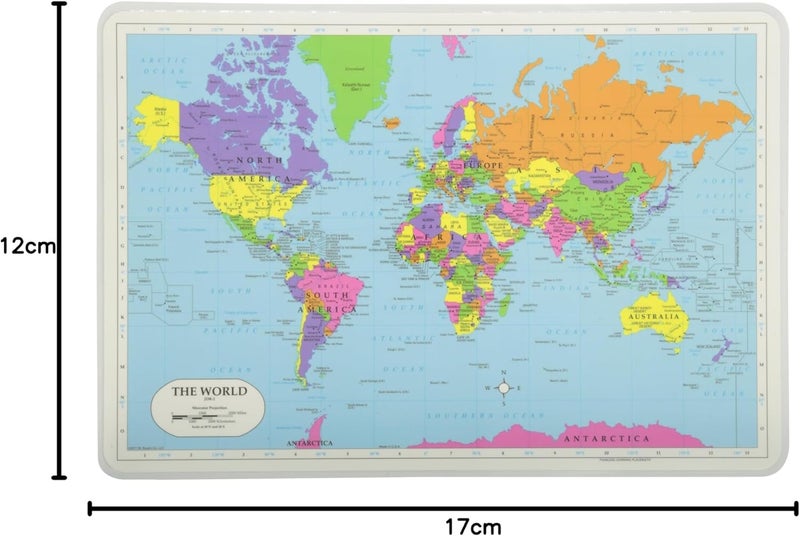 Painless Learning World Map Placemat - Educational and Laminated for Kids - Image 3